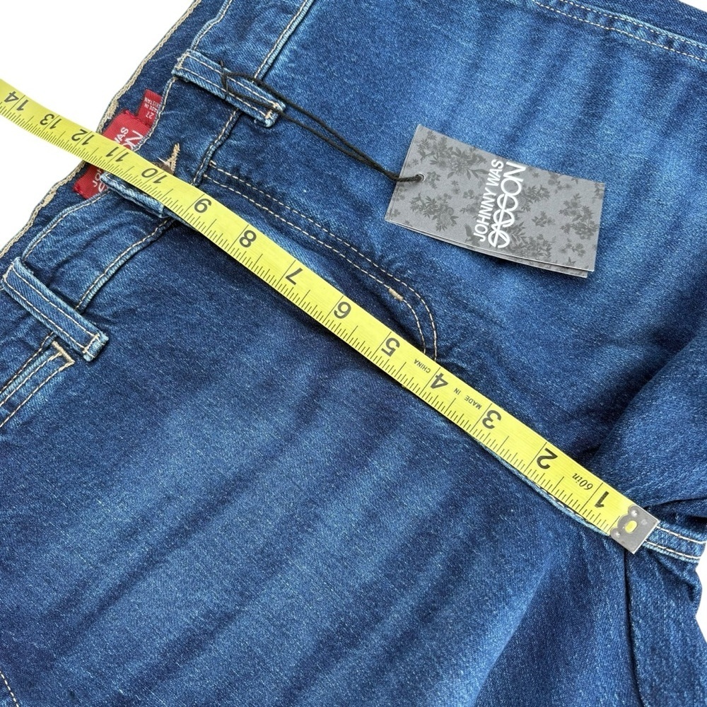 Johnny Was Sàsson Womens Jeans Sz 27 Medium Wash Wide Leg Flare Denim NWT retro - Picture 8 of 11